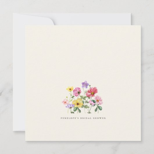 Wildflower Rustic Chic Floral Boho C Vrijgezellenf Kaart (Achterkant)