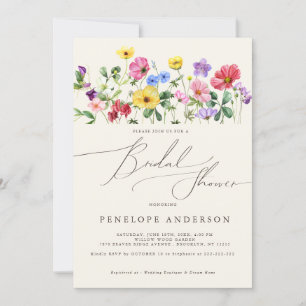 Wildflower Rustic Chic Floral Boho C Vrijgezellenf Kaart