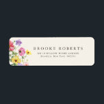 Wildflower Rustic Chic Floral Boho Country Address Etiket<br><div class="desc">Vier uw liefdesverhaal met dit elegante label voor bruidsjurken met een charmant waterverf wilde bloemenontwerp en een modern kalligrafiescript. Perfect voor een tuinbruiloft, buitenceremonie of rustieke boho-viering, dit ontwerp combineert grillige bloemelementen met tijdloze elegantie. Ideaal voor zomer- of voorjaarsbruiloften, het levendige botanische kunstwerk en de gepersonaliseerde lay-out maken het gemakkelijk...</div>