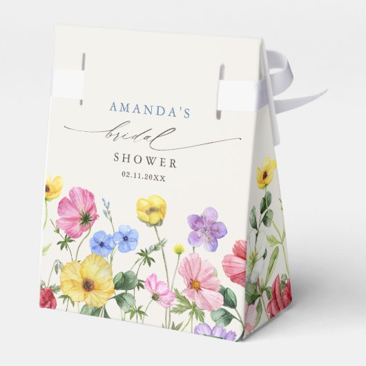 Wildflower Rustic Chic Floral Boho Vrijgezellenfee Bedankdoosjes (Achterkant)