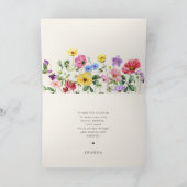 Wildflower Rustic Chic Floral Boho Vrijgezellenfee Bedankkaart (Binnen)