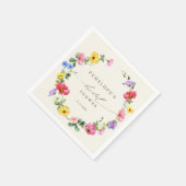 Wildflower Rustic Chic Floral boho Vrijgezellenfee Servet (Hoek)