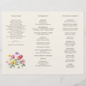 Wildflower Rustic Chic Floral Boho Wedding program (Achterkant)