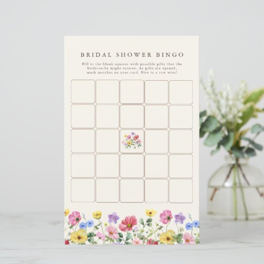 Wildflower Rustic Chic Floral Vrijgezellenfeest Bi (Staand voorkant)