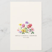 Wildflower Rustic Chic Floral Vrijgezellenfeest Bi (Achterkant)