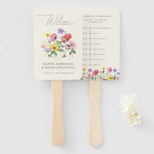 Wildflower Rustic Chic Floral Wedding tijdlijn Handwaaier