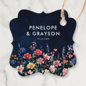 Wildflower Rustic Country Boho Floral Dank u Bedankjes Labels (Achterkant)