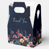 Wildflower Rustic Country Boho Floral Navy Wedding Bedankdoosjes (Geopend)