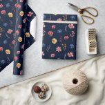 Wildflower Rustic Country Boho Floral Navy Wedding Cadeaupapier<br><div class="desc">Vier je liefde met dit levendige bruidspapier met een waterverf wildflower-ontwerp in roze, paarse en groene tinten. Deze op natuur geïnspireerde uitnodiging is ideaal voor bruiloften met een tuin-, lente- of rustiek thema en combineert delicate bloemaccenten met elegante typografie, waardoor een grillige en romantische touch wordt gecreëerd. Volledig aanpasbaar aan...</div>