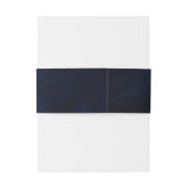 Wildflower Rustic Country Boho Floral Navy Wedding Uitnodigingen Wikkel (Achterkant Voorbeeld)