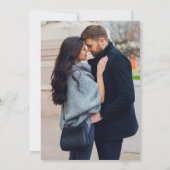 Wildflower Rustic Country Boho Marine Fotobruiloft Kaart (Achterkant)