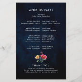 Wildflower Rustic Country Boho Wedding Programma (Achterkant)