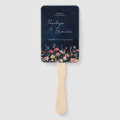Wildflower Rustic Country Boho Wedding Programma Handwaaier (Voorkant)