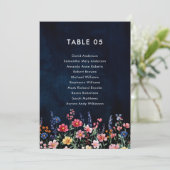 Wildflower Rustic Country Boho Zitplaatskaart Kaar Kaart (Staand voorkant)