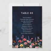 Wildflower Rustic Country Boho Zitplaatskaart Kaar Kaart (Achterkant)