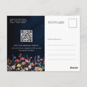 Wildflower Rustic Country Calendar Sla de datum op Briefkaart (Achterkant)