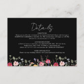 Wildflower Rustic Country Floral Garden Wedding Informatiekaartje (Voorkant)