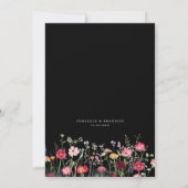 Wildflower Rustic Country Floral Garden Wedding Kaart (Achterkant)