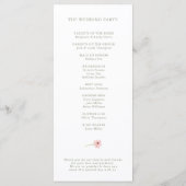 Wildflower Rustic Country Floral Garden Wedding Programmakaart (Achterkant)