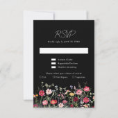 Wildflower Rustic Country Floral Garden Wedding RSVP Kaartje (Voorkant)