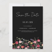 Wildflower Rustic Country Floral Garden Wedding Save The Date (Voorkant)