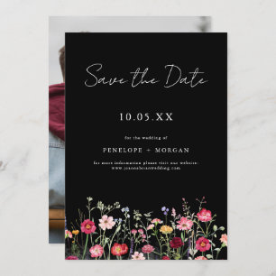Wildflower Rustic Country Floral Garden Wedding Save The Date