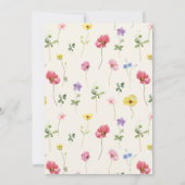 Wildflower Rustic Floral Boho repetitie diner Kaart (Achterkant)