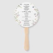 Wildflower Rustic Round Wedding Programme Fan Handwaaier (Achterkant)