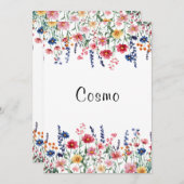 Wildflower Rustic Wedding aangepaste tafel nummer Kaart (Voorkant / Achterkant)