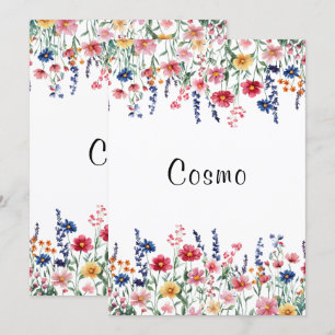 Wildflower Rustic Wedding aangepaste tafel nummer Kaart