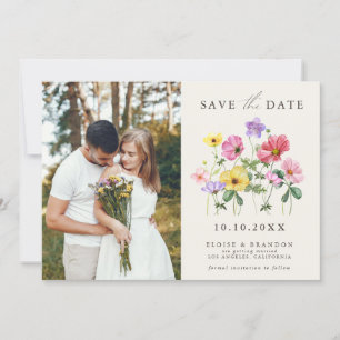 Wildflower Rustiek Chic Bloemen Boho Country Foto Save The Date