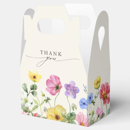 Wildflower Rustiek Chic Bloemen Boho Country Weddi Bedankdoosjes (Geopend)