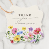 Wildflower Rustiek Chic Bloemen Boho Country Weddi Bedankjes Labels (Voorkant)