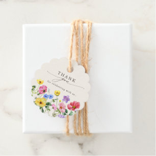 Wildflower Rustiek Chic Bloemen Boho Country Weddi Bedankjes Labels