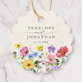 Wildflower Rustiek Chic Bloemen Boho Country Weddi Bedankjes Labels (Achterkant)