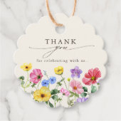 Wildflower Rustiek Chic Bloemen Boho Country Weddi Bedankjes Labels (Voorkant)