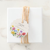 Wildflower Rustiek Chic Bloemen Boho Country Weddi Bedankjes Labels (In situ)