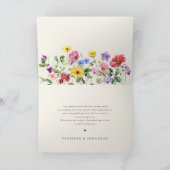 Wildflower Rustiek Chic Bloemen Boho Country Weddi Bedankkaart (Binnen)