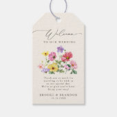 Wildflower Rustiek Chic Bloemen Boho Country Weddi Cadeaulabel (Voorkant)