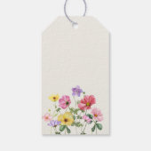 Wildflower Rustiek Chic Bloemen Boho Country Weddi Cadeaulabel (Achterkant)