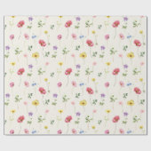 Wildflower Rustiek Chic Bloemen Boho Country Weddi Cadeaupapier (Vlak)