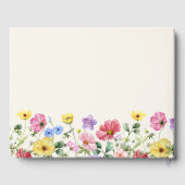 Wildflower Rustiek Chic Bloemen Boho Country Weddi Gastenboek (Achterkant)