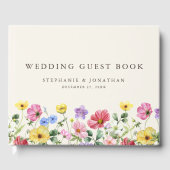 Wildflower Rustiek Chic Bloemen Boho Country Weddi Gastenboek (Voorkant)