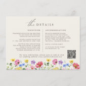 Wildflower Rustiek Chic Bloemen Boho Country Weddi Informatiekaartje (Voorkant)