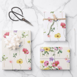 Wildflower Rustiek Chic Bloemen Boho Country Weddi Inpakpapier Vel