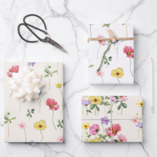 Wildflower Rustiek Chic Bloemen Boho Country Weddi Inpakpapier Vel