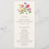 Wildflower Rustiek Chic Bloemen Boho Country Weddi Programmakaart (Voorkant)