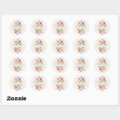 Wildflower Rustiek Chic Bloemen Boho Country Weddi Ronde Sticker (Vel)