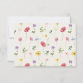 Wildflower Rustiek Chic Bloemen Boho Country Weddi RSVP Kaartje (Achterkant)