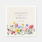 Wildflower Rustiek Chic Bloemen Boho Country Weddi Servet (Voorkant)